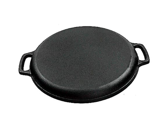 La poêle de fonte, casserole de gril, Morceau-ensemble du four néerlandais 3 a pré assaisonné pour tout le fourneau