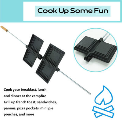 Ergonomic Cast Iron Sandwich Maker Iso9003 Campfire Pie Maker