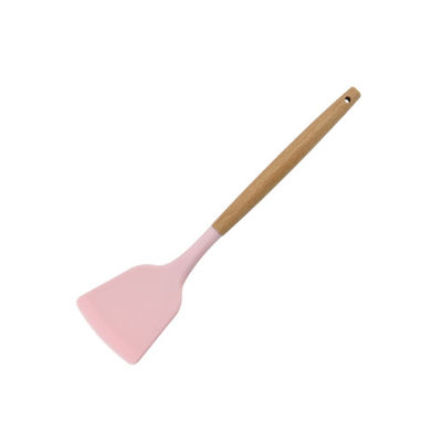Cuillère de spatule de silicone d'instruments de cuisine avec non la surface de bâton