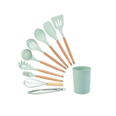 Ensemble d'ustensile de cuisine de silicone d'accessoires de Cookware de cuisine d'OEM BSCI