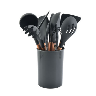 Ustensile antiadhésif d'accessoires de Cookware de cuisine réglé avec la longue poignée