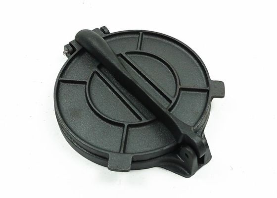 Fabricant rond de tortilla de fonte de fonte de plateau pré chevronné de grésillement