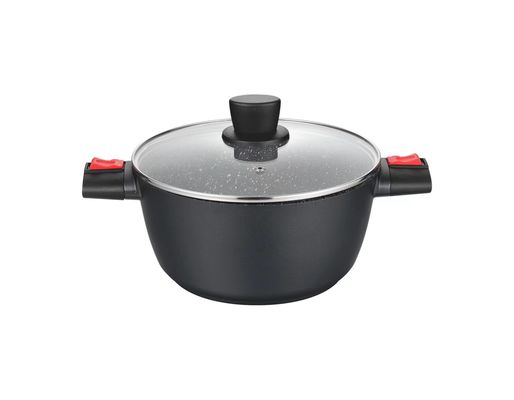 Pot en aluminium de bâton souple pour le noir de Cooktops d'induction