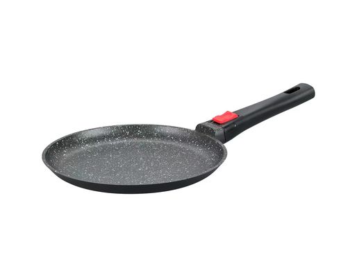 Grand plat profond Aluminumpot 28cm avec le noir en verre de couvercle