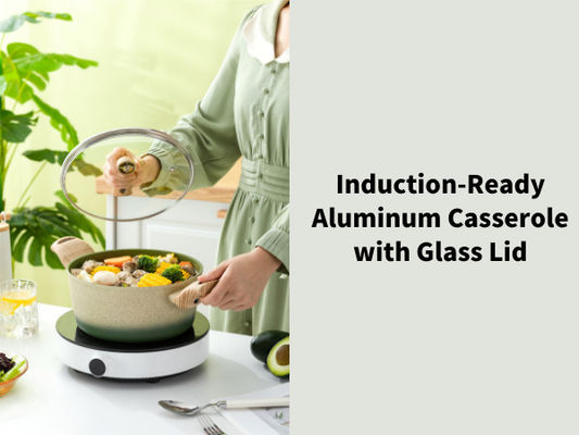 Cocotte en terre en aluminium résistante avec non l'intérieur de bâton