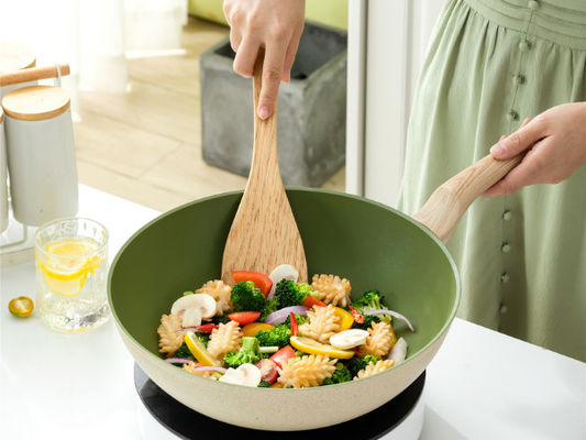 Wok en aluminium de la meilleure qualité Pan With Durable Loop Handles