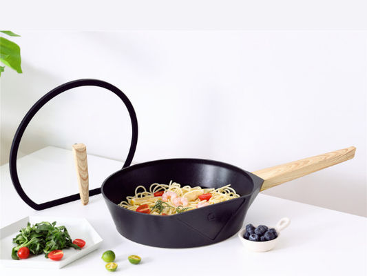Casserole en aluminium légère 12Inch de crêpe avec non le noir de revêtement de bâton