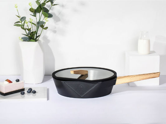 Casserole en aluminium légère 12Inch de crêpe avec non le noir de revêtement de bâton