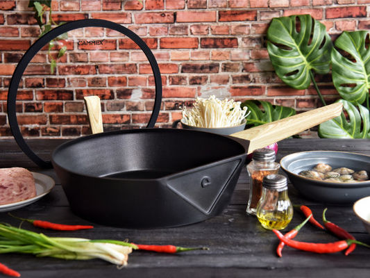 Cookware 11Inch en aluminium faisant frire la base en acier de Pan Heavy Duty With Stainless