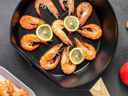 Poêle Pan For High Heat Cooking faisant frire en aluminium de fonte de GV 10Inch d'OEM