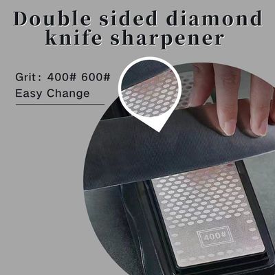 poussière abrasive double face de 1.Premium Diamond Knife Sharpener-400/1000 pour réparer et raffûter