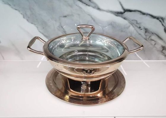 ensemble de buffet de plat de friction d'acier inoxydable de 26cm