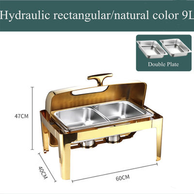 Isolation évidente rectangulaire plein Flip Meal d'acier inoxydable Buffy Stove Heating Meal Hotel