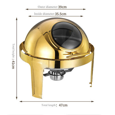 Réchauffeur de nourriture chaud de approvisionnement d'équipement d'ensemble de buffet d'acier de pot d'hôtel d'acier inoxydable