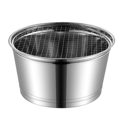 Poêle à gril à BBQ portable en acier inoxydable 29 cm pour le camping
