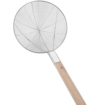 Filtre à cuillère domestique en acier inoxydable 201 avec poignée en bois