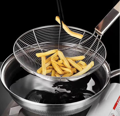 Filtre à cuillère domestique en acier inoxydable 201 avec poignée en bois