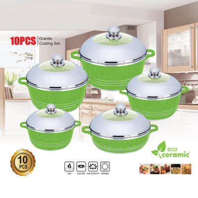 10pcs Nouveau design moulage sous pression non collant aluminium ustensiles de cuisine ensemble soupe