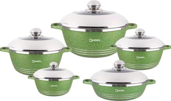 10pcs Nouveau design moulage sous pression non collant aluminium ustensiles de cuisine ensemble soupe