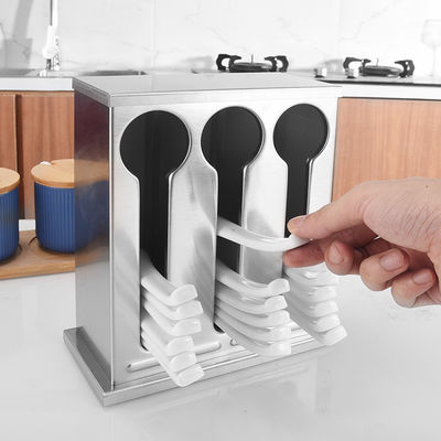 Appareils de cuisine évacateur de stockage en acier inoxydable pour couteau à fourchette à cuillère