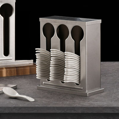 Appareils de cuisine évacateur de stockage en acier inoxydable pour couteau à fourchette à cuillère