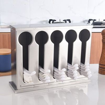 Appareils de cuisine évacateur de stockage en acier inoxydable pour couteau à fourchette à cuillère