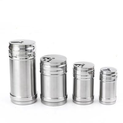 Bottes d'assaisonnements de barbecue ménagers en acier inoxydable avec couvercle rotatif
