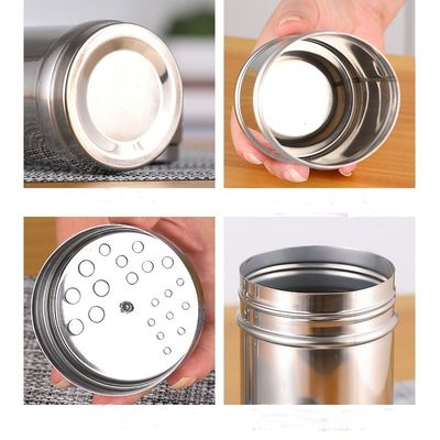 Bottes d'assaisonnements de barbecue ménagers en acier inoxydable avec couvercle rotatif