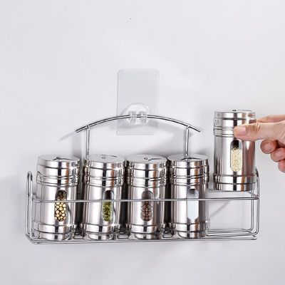 Bottes d'assaisonnements de barbecue ménagers en acier inoxydable avec couvercle rotatif