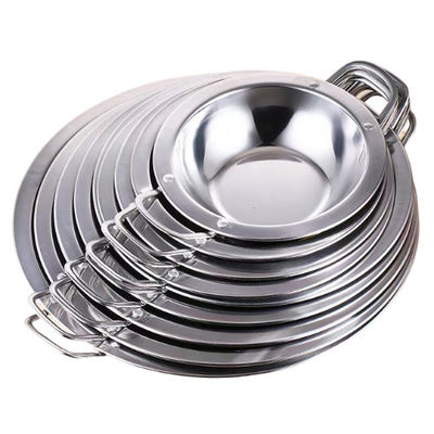 Grade alimentaire 18 à 32 cm Pâtisserie en acier inoxydable à fond plat
