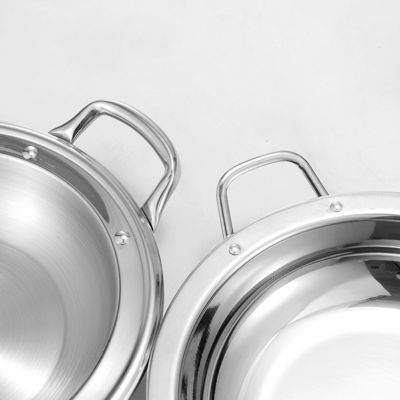 Grade alimentaire 18 à 32 cm Pâtisserie en acier inoxydable à fond plat