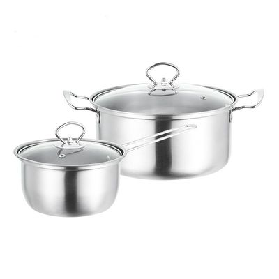 Composition de pots en acier inoxydable de qualité alimentaire en 15 pièces avec accessoires
