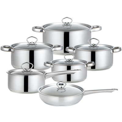 Composition de pots en acier inoxydable de qualité alimentaire en 15 pièces avec accessoires