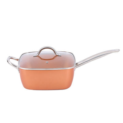 Cuisine en aluminium orange avec poignée en silicone