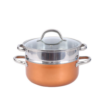 Cuisine en aluminium orange avec poignée en silicone