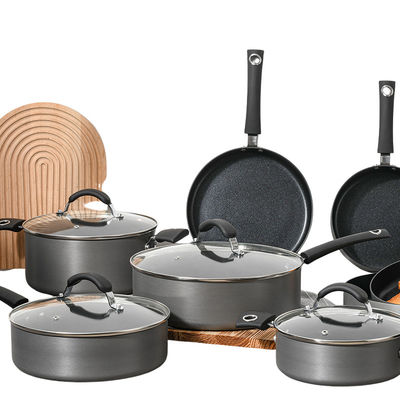 Ensemble de ustensiles de cuisine en aluminium durable avec revêtement antiadhésif de poignée