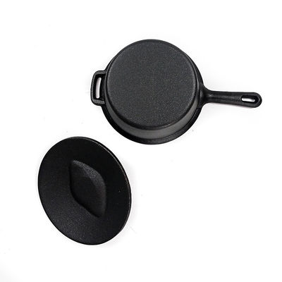 Pâtisserie recouverte en fonte pré-saisonnée avec poignée longue Perfectionnée pour la cuisson au poêle, au four et au gril