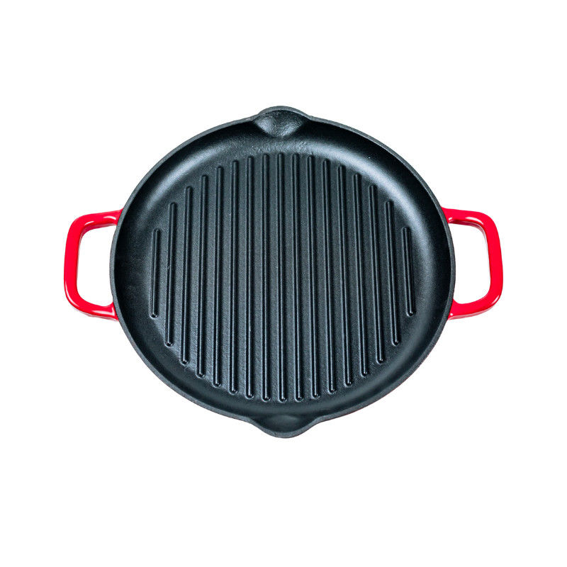 OEM deux manipule la poêle de fonte 30/35 cm pour le dessus de fourneau