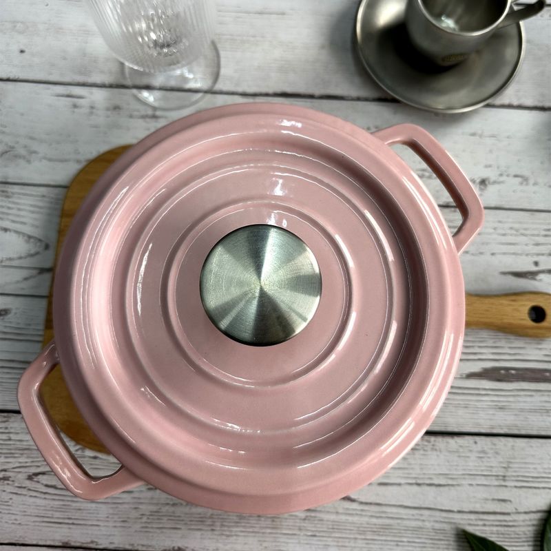 L'émail a enduit le pot courant /cocotte de fonte par la taille 18/20/22/24/26cm de Glasstop