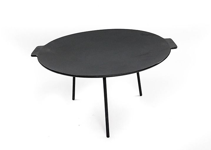 le gril de la fonte 5.5kg de 44cm grillent non le gril Pan With de bâton 3 jambes