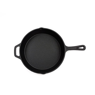 Longue casserole pré chevronnée de poêle de fonte de poignée 6/8/10 pouce 3pcs/Set