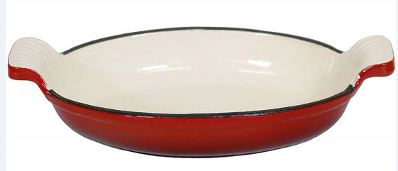 Fonte durable faisant frire Pan Enameled Cast Iron Pan BSCI ISO9006
