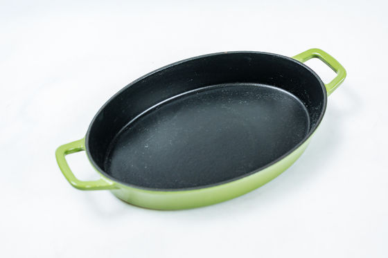 Fonte d'ODM d'OEM faisant frire le GV de casserole de Pan Easy Lifting Oval Roasting