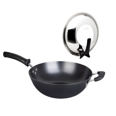 Couvercle chinois ISO9001 de Pan Pre Seasoned With Glass de wok de preuve de rouille