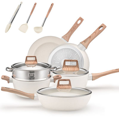 cuisine saine plats de casserole en 12 pièces non collants avec couvercle en verre